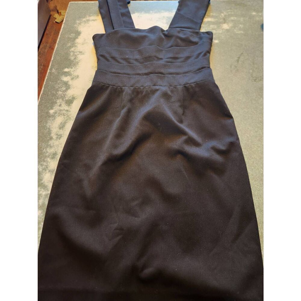 Black Halo Black strappy Sheath Dress